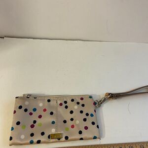 Jewell thirty one wristlet dots beige dots